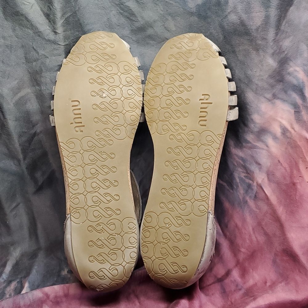 đť…şAHNU | Malini Mesa Taupe Leather Cork Fisherman Sandals Size 8.5 - Picture 8 of 10
